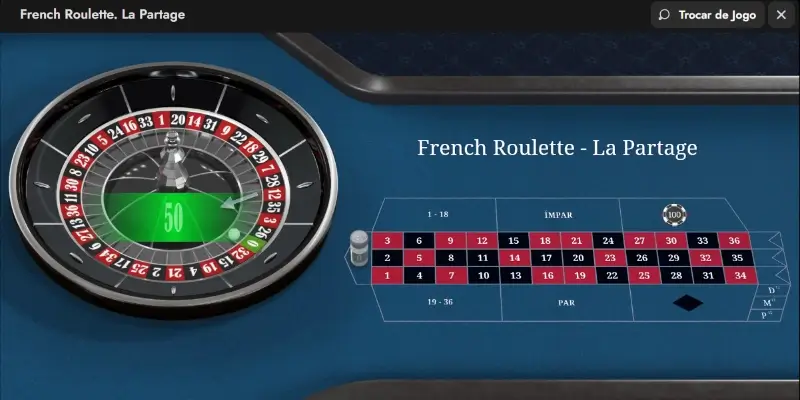La Partage na roleta francesa