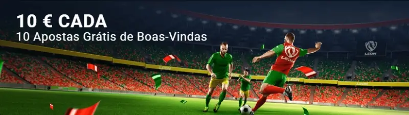 Bónus de 10 apostas grátis de 10€ cada na Leon