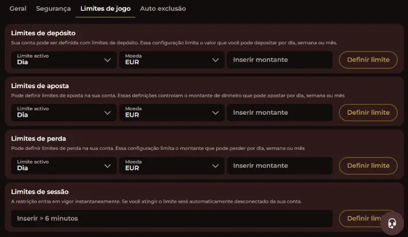 Registo das sessões na Vinci Spin