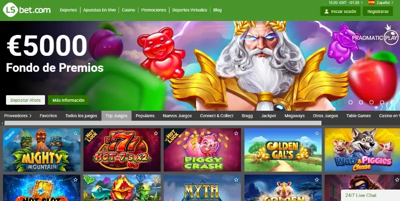 Página de casino na LSBet