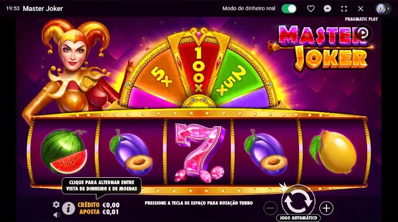 Slot machine Master Joker no casino da Leon
