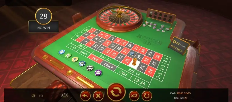 Jogo de roleta American Roulette da Evoplay