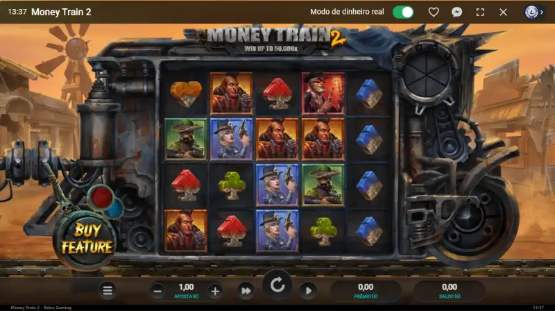Slot machine Money Train 2 no casino da Leon