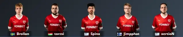Equipa de CS2 / CS GO da Mouz
