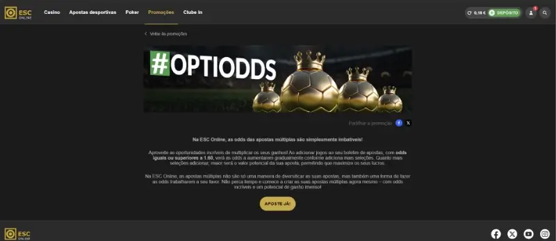 Opti odds da ESC Online