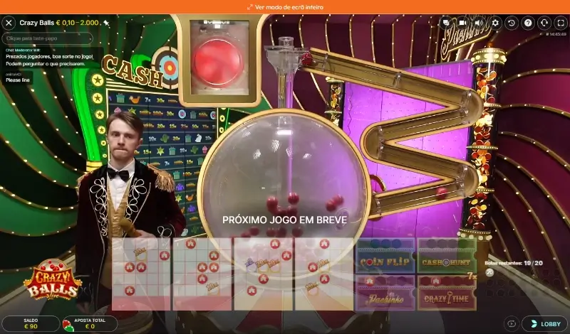 Jogo de casino ao vivo na OptimBet