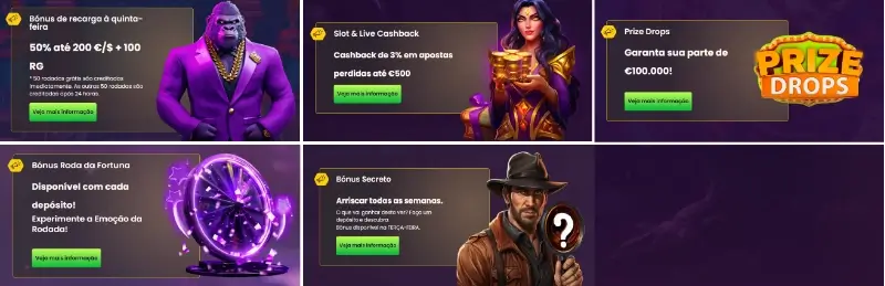 Outros Bónus do Bizzo Casino