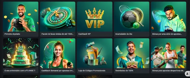 Outros bónus disponíveis na Planbet