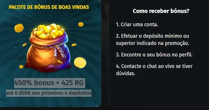 Pacote de boas-vindas de casino da Jettbet