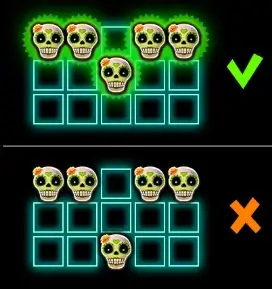 Linhas de pagamento da slot esqueleto explosivo 2