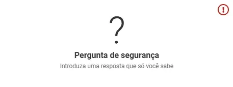 Pergunta secreta da conta da Megapari