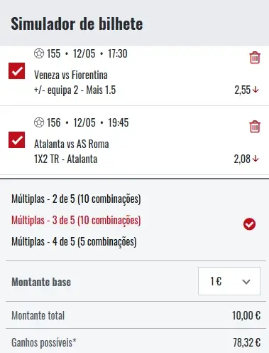 Simulador de boletim físico da calculadora do placard