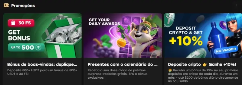 Promoções na Fairspin