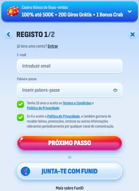Registo na Nomini