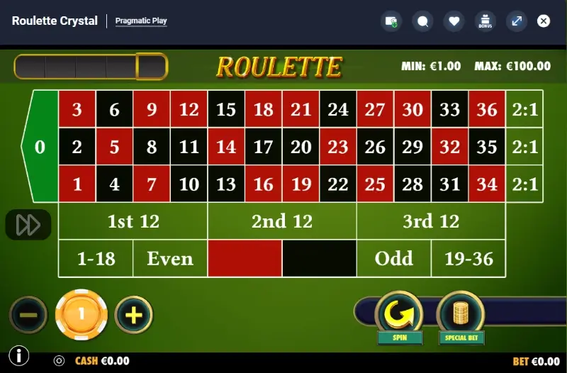 Jogo de roleta no casino na AzurSlot