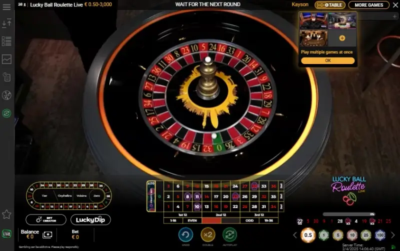 Jogo de roleta no Alf Casino