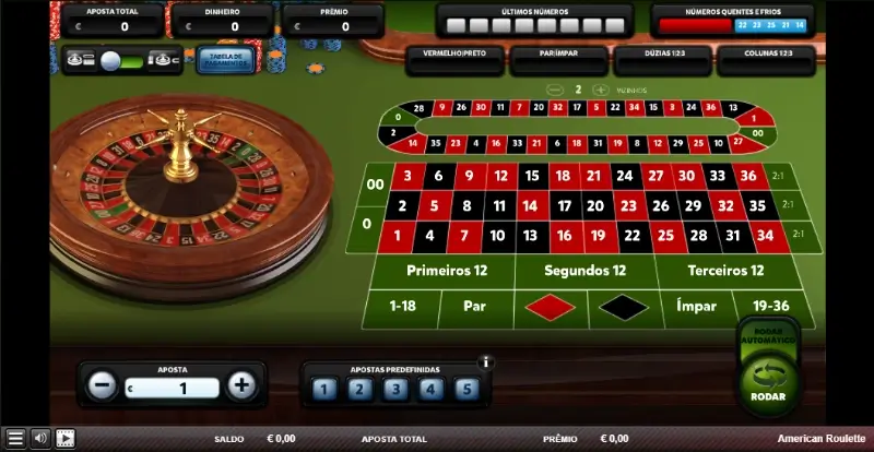 Jogo de roleta americana
