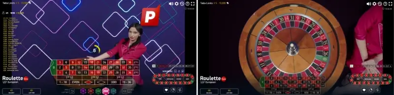 Roleta europeia no casino ao vivo