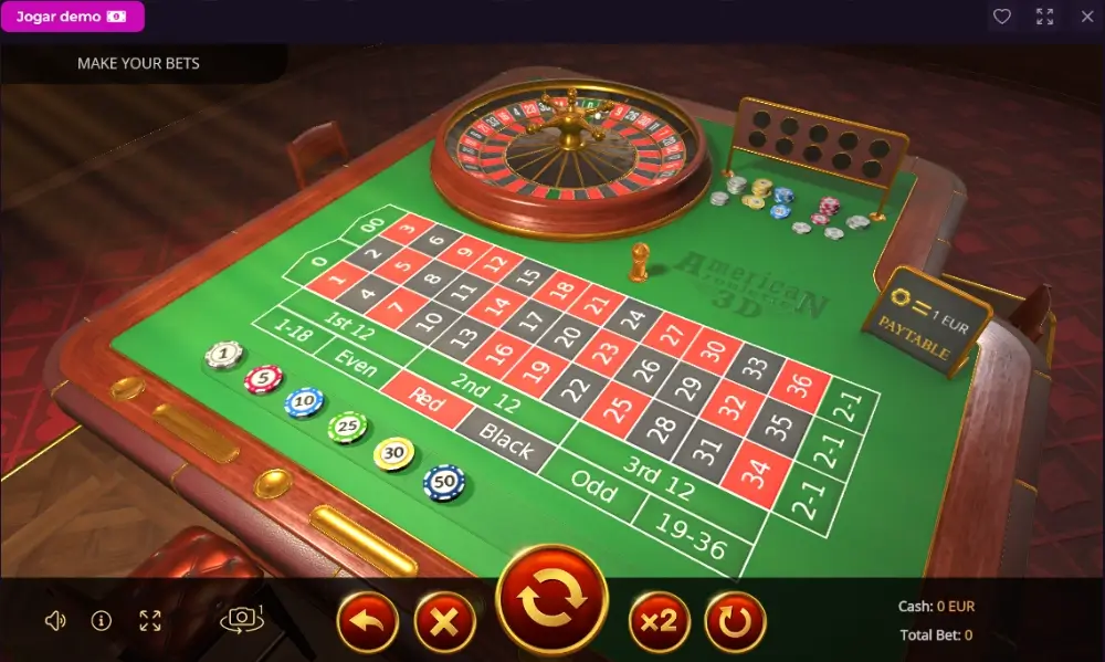 Jogo de roleta do casino Rockstar