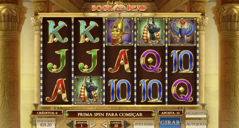 Slot Book of Dead no Qbet Casino