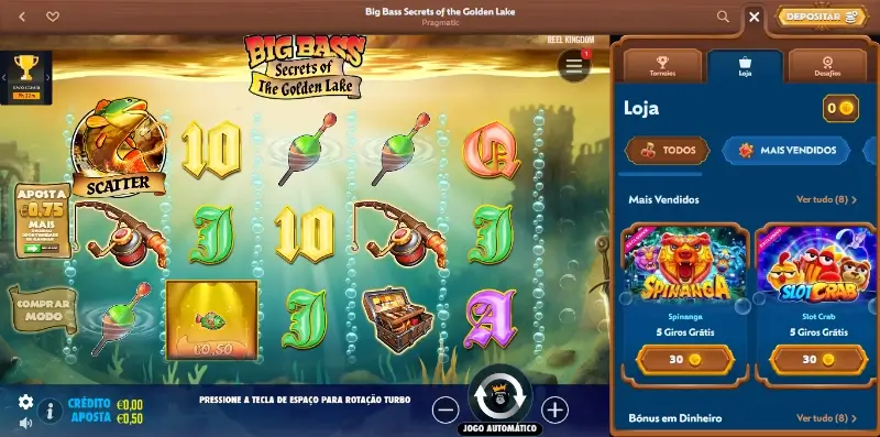 Slot machine Big Bass no casino da Winbay