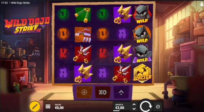 Slot machine Wild Dojo Strike no casino da PrimeBetz