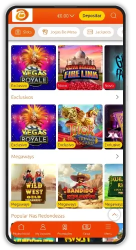 Slot machines na aplicação da BacanaPlay