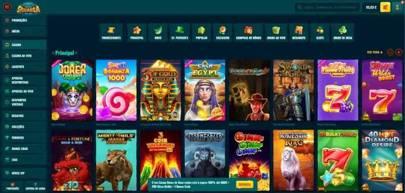 Página de Casino da Spinanga