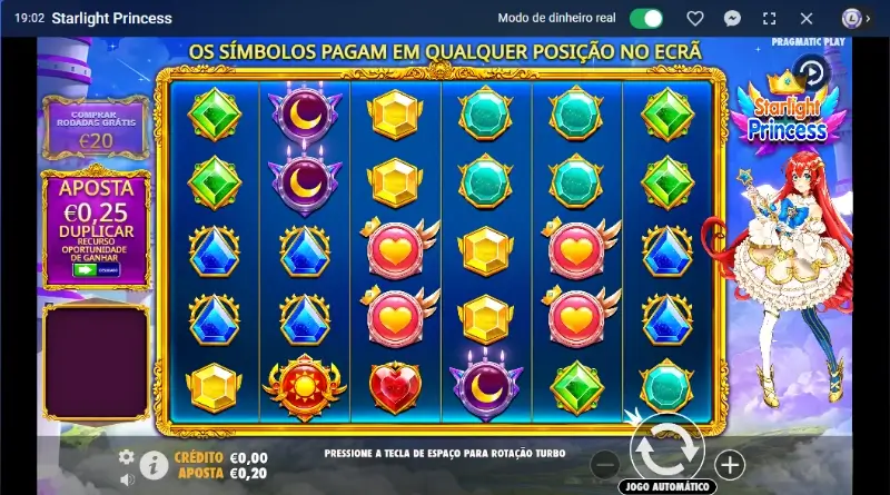 Slot machine Starlight Princess no casino da Leon