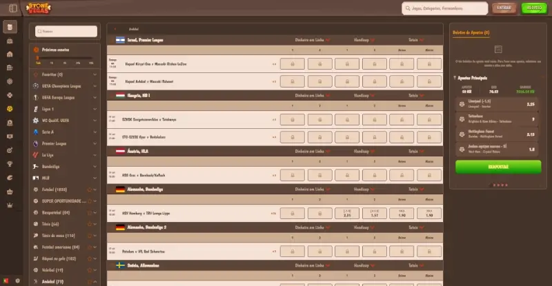 Página de apostas em andebol na StoneVegas