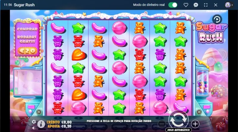 Slot machine Sugar Rush no casino da Leon