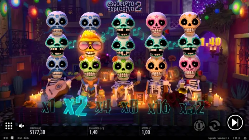 Tema da Slot esqueleto explosivo 2