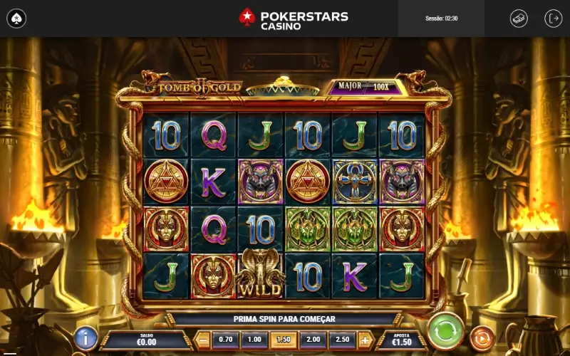 Slot machine Tomb of Gold 2 no casino da Pokerstars
