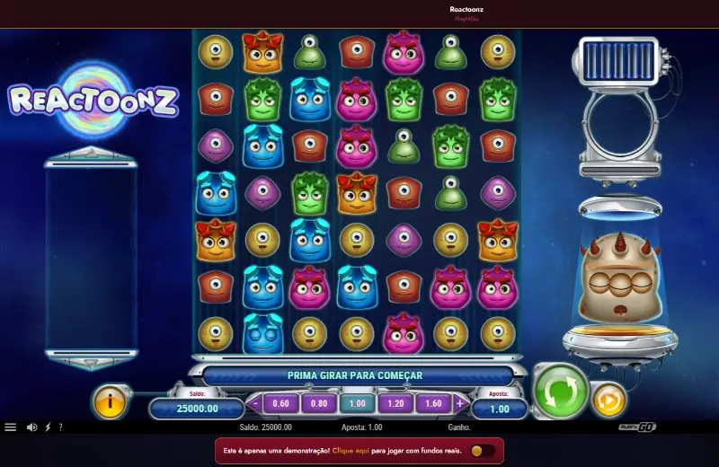 Jogar a slot Reactoonz na versão demo