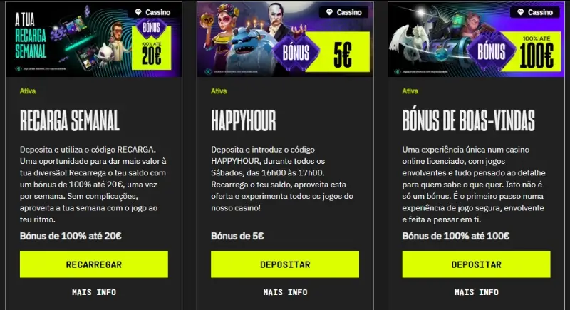 Outros bónus na VersusBet