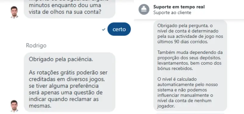 Chat ao vivo do apoio ao cliente da Winbay